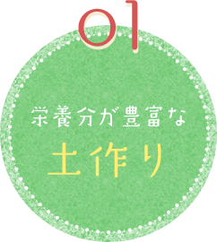 01 栄養分が豊富な土作り